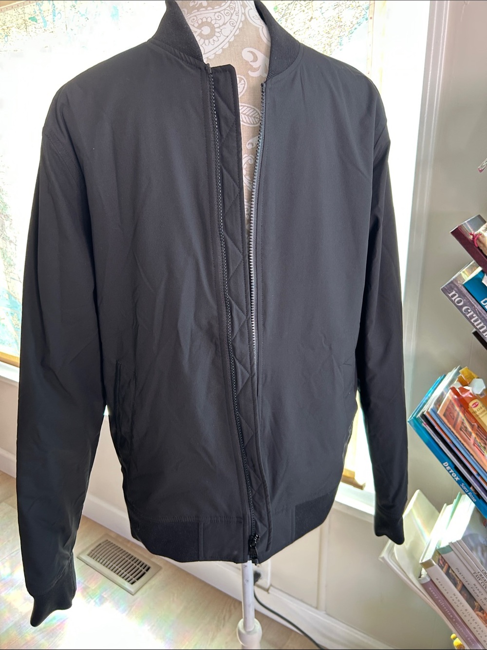 Banana Republic Black Lightweight Bomber Jacket